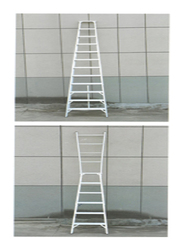 Duke Dual Heavy Duty Ladder 4-7 Steps, DK-1804, Silver