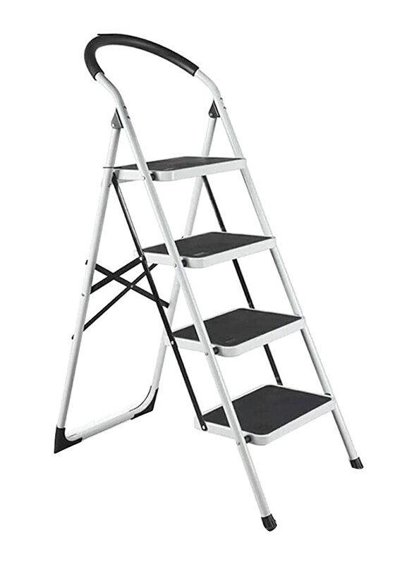 

Duke Rubber Step Household Steel Ladder 4 Steps, DK-1104B, Multicolour
