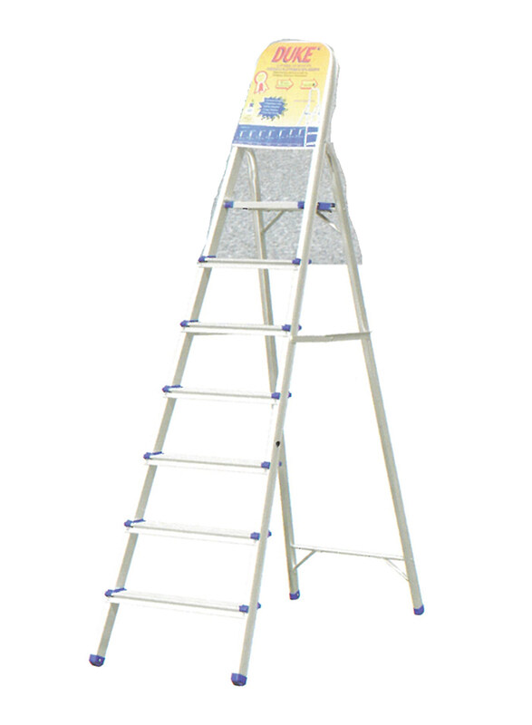 

Duke Aluminium Light Duty Ladder 7 Steps, DK-407, Silver