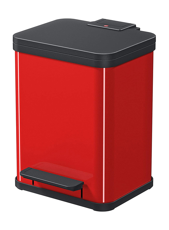 Hailo Steel Oko Uno Plus Medium Garbage Bin, 17 Liters, Red