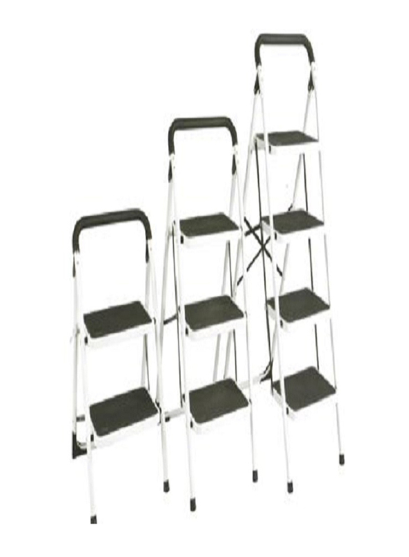 Duke Rubber Step Household Steel Ladder 2 Steps, DK-1102B, Multicolour