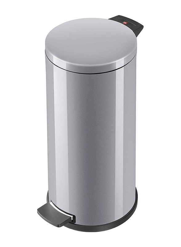 Hailo Stainless Steel Galvanized Inner Bin with Solid Large Pedal, 18 Liters, Grey