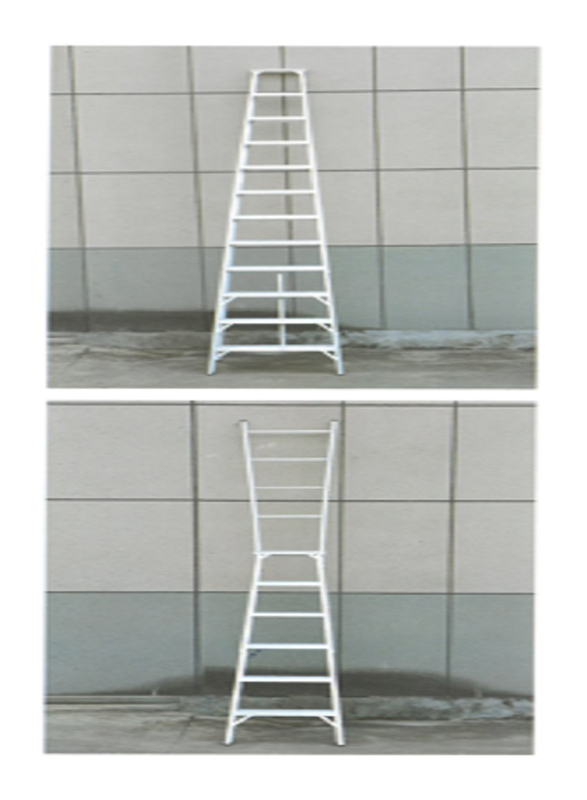 Duke Dual Heavy Duty Ladder 12-23 Steps, DK-1812, Silver