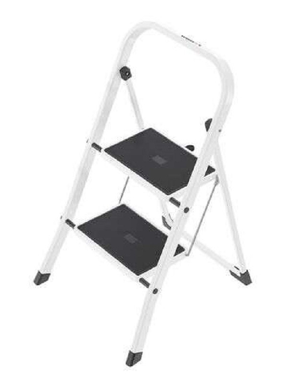 Hailo Germany Basicline 2 Steps Ladder, K40, White/Black