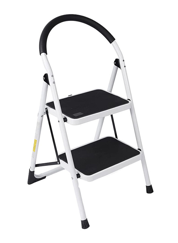 

Duke Rubber Step Household Steel Ladder 2 Steps, DK-1102B, Multicolour