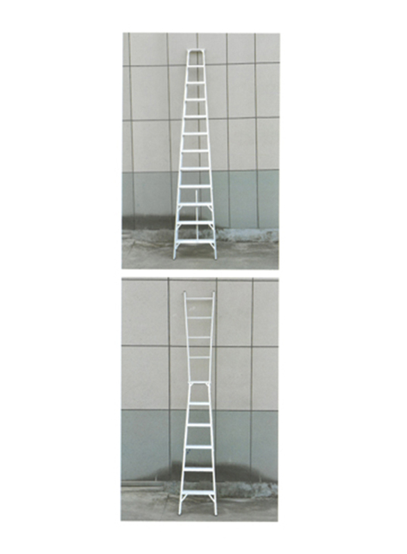 Duke 11-21 Steps Dual Heavy Duty Ladder, DK-1811, Silver