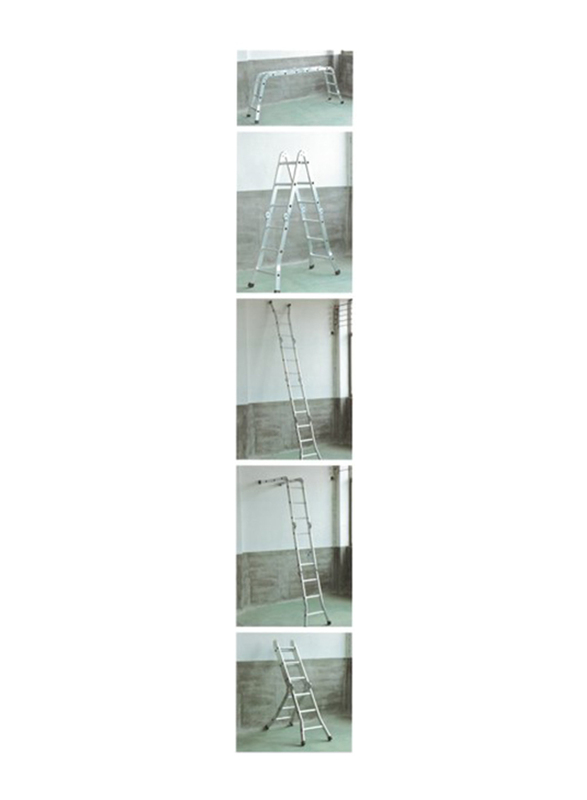 Duke Multi Purpose New Model Ladder 3x4 Steps, DK-103B, Silver