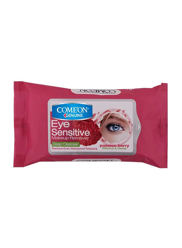 

Come'on Eye Sensitive Makeup Remover Wipes, 10 Pieces, Passion Berry, Red