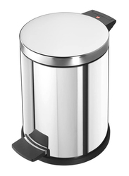 Hailo Stainless Steel Bin with Solid Medium Pedal, 12 Liters, Silver