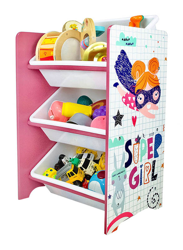 

Home Canvas 3-Tier Toy Storage Rack, Multicolour