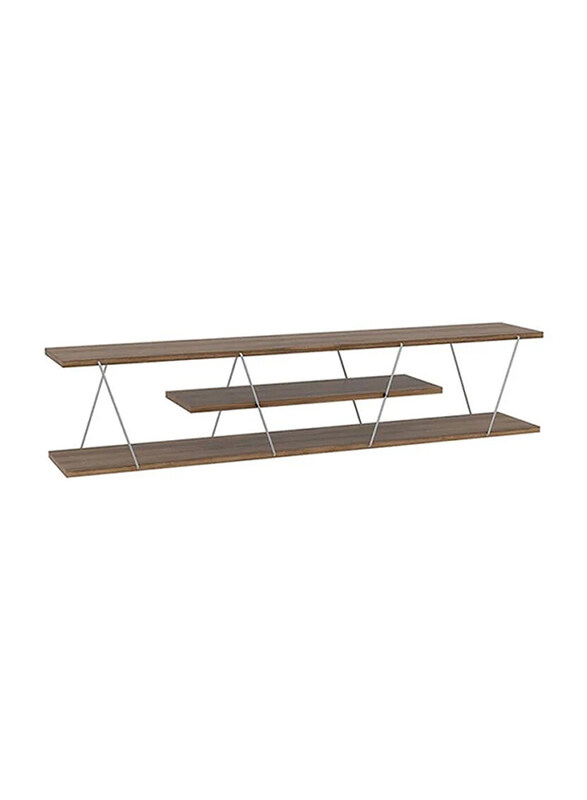 

Home Canvas Modern Tars TV Stand, Walnut Chrome