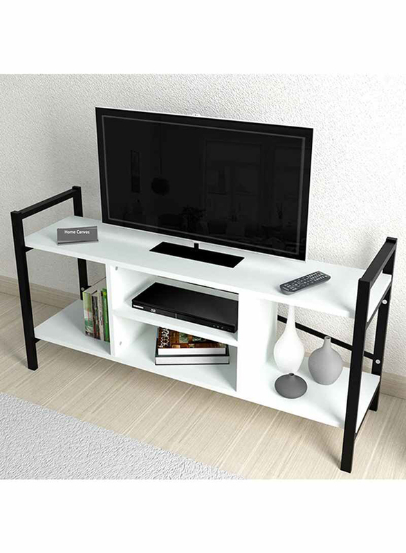 Home Canvas Gila TV Stand, White/Black