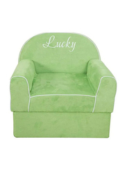 Home Canvas Lucky Child Reading Storage Sofa, Green