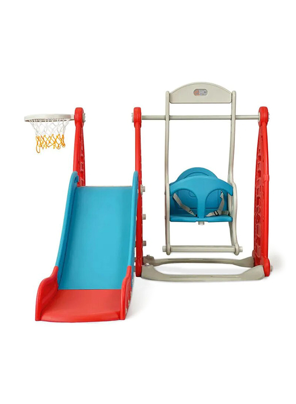 Home Canvas 3-in-1 Climber with Swing Set, Red/Blue, Ages 3+