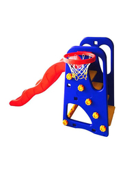 Home Canvas 2-in-1 Slide and Basketball Hoop Set, Ages 3+