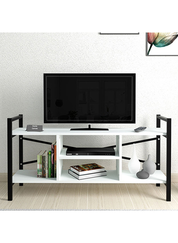 Home Canvas Gila TV Stand, White/Black