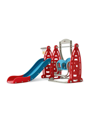 Home Canvas 3-in-1 Climber with Swing Set, Red/Blue, Ages 3+