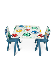 Home Canvas 2-Piece Chair With Table Set, Multicolour