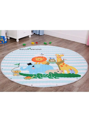 Home Canvas 2-in-1 Play Mat and Storage Basket, 150cm, Multicolour