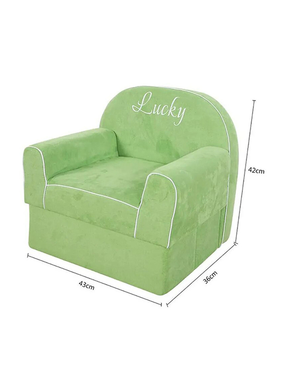 Home Canvas Lucky Child Reading Storage Sofa, Green