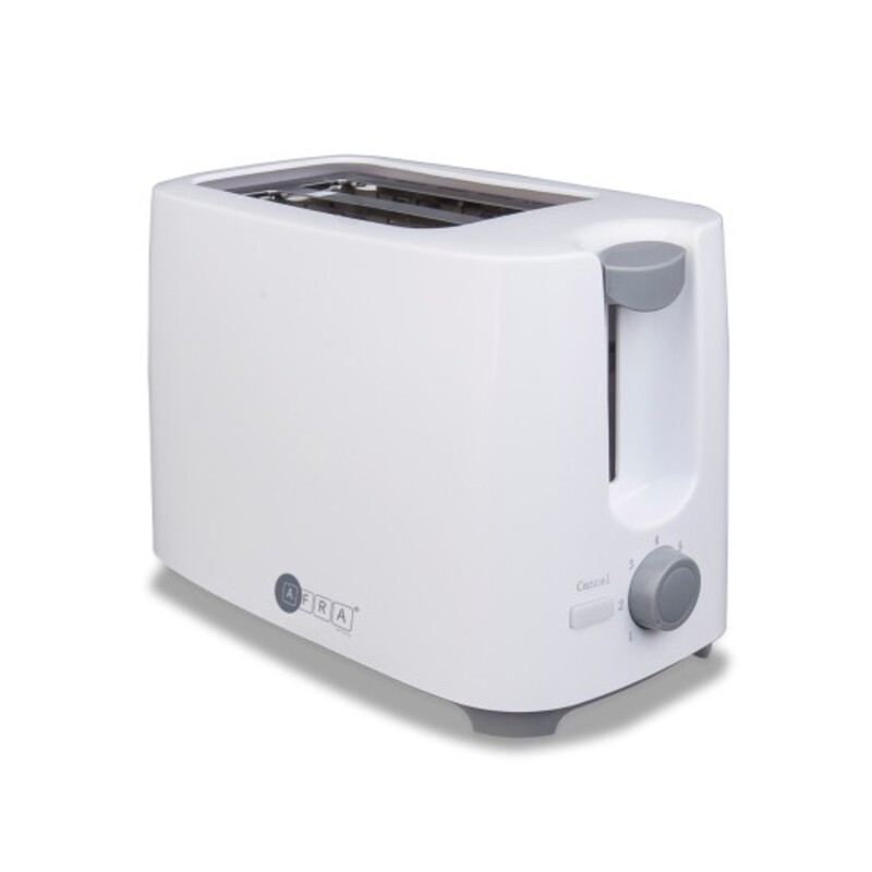 AFRA Japan Electric Breakfast Toaster, 700W, 2 Slots, Removable Crumb Tray, Plastic Body, White Finish, G-Mark, ESMA, RoHS, CB, 2 years warranty