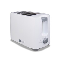 AFRA Electric Breakfast Toaster, 700W, 2 Slots, Removable Crumb Tray, Plastic Body, White Finish, G-Mark, ESMA, RoHS, CB certified, AF-100240TOWH, 2 years warranty