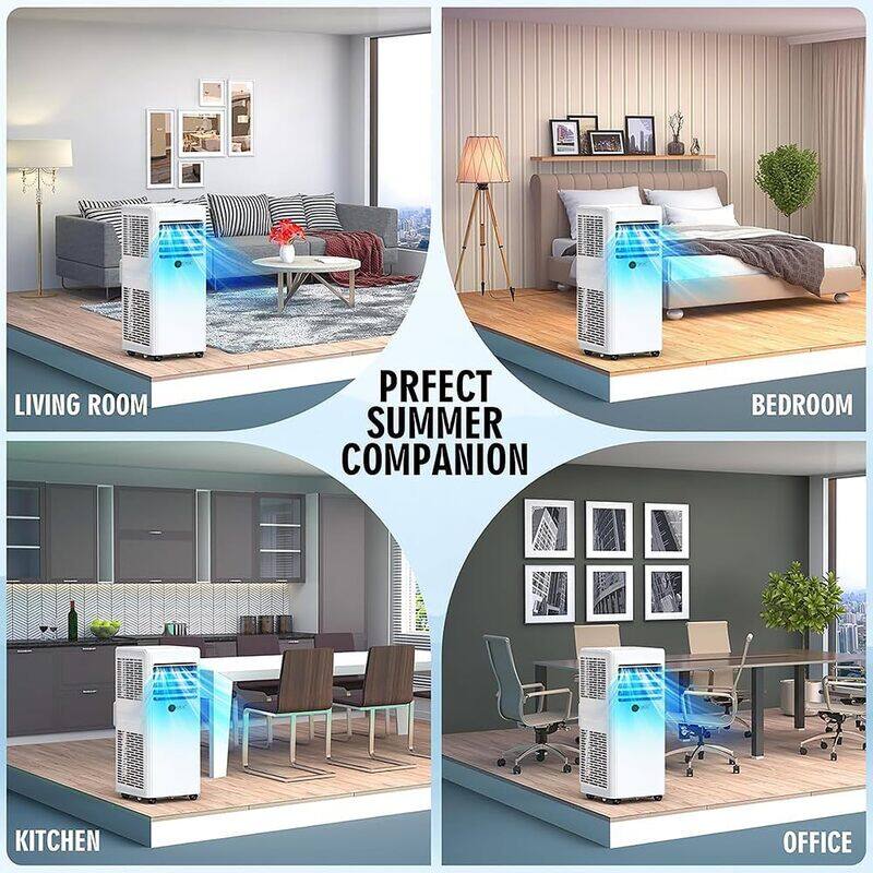 AFRA Portable Air Conditioner, 12,000 BTU, 2,560W Heating, Eco-Friendly R290 Refrigerant, Quiet Operation, Moisture Control, Remote Control, 24-Hour Timer, AF-120PACWH, 2-Year Warranty.