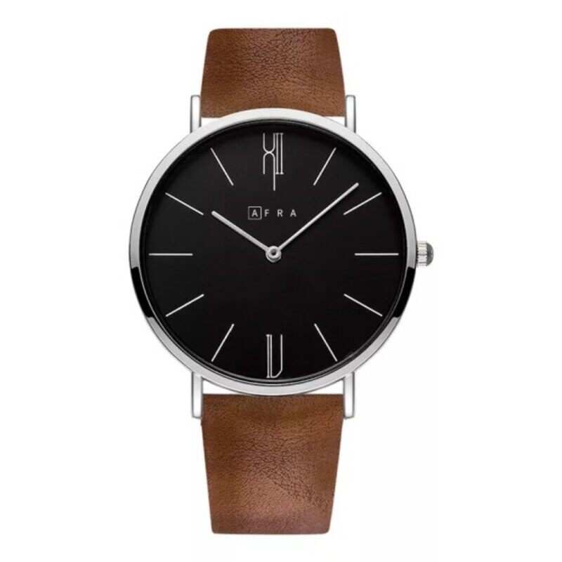 

AFRA Urbanite Gentleman’s Watch, Leather Strap, Quartz, Water Resistant 30m.