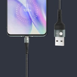 AFRA USB Charging Cable, 2.4A, Nylon-Braided Jacket, With Data Transmission, USB A to Type C, 1 meter length, Durable, Tangle Free, Auto-Disconnect Function, LED Indicator AF-0003TYPC