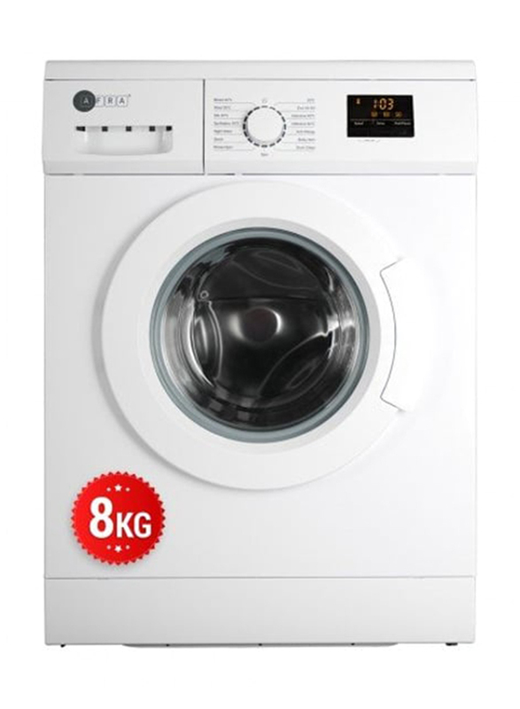 AFRA Washing Machine, Front Loading, 8KG Capacity, 1400 RPM, 15 Programs, LED Display, Child Lock, Anti Foam, Auto Balance, G-MARK, ESMA, ROHS, and CB Certified, AF-8140WMWT, 2 years Warranty