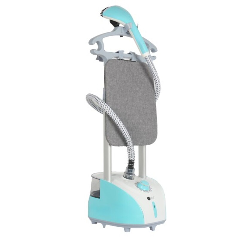 AFRA Garment Steamer with Iron Board 2.0L 1950W 30s Heating time, 50mins Working time, 32g/Mins Air output, Adjustable Telescopic Pole, 50 to 132 cm stand height, AF-1950GSWB, 2 Year Warranty.