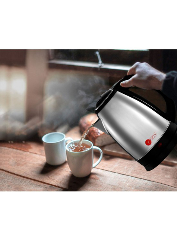 AFRA Electric Kettle, 1500W, 1.8L, Strong Stainless Steel Body with detachable power base & Automatic cut-off, ESMA, ROHS, and CB Certified, AF-1815KTSS, 2 years warranty,