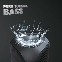 AFRA Bluetooth Speaker, 24 Watts, Black, Plastic Body, Ultra Bass, Rgb Light, Ipx4 Waterproof, 3.7v/2000Mah Rechargeable Battery, ESMA Approved, AF-0024BSBK, 2 Years Warranty.