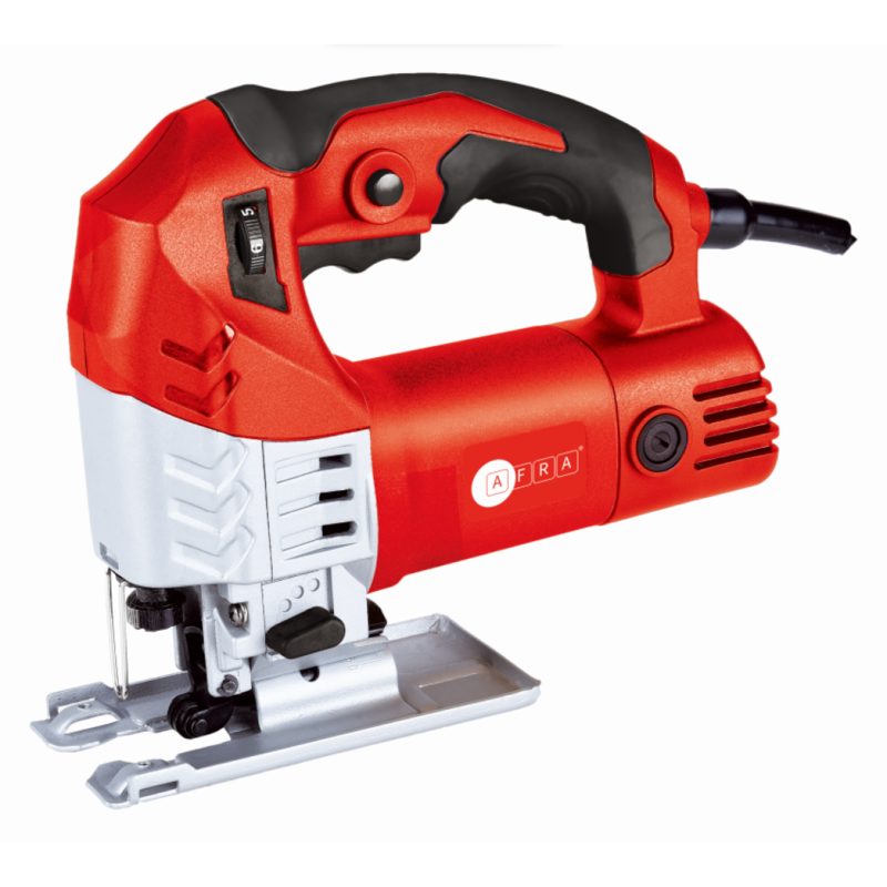 AFRA ELECTRIC JIGSAW, 500W, 65mm Blade Size, Variable Speeds 500-3000r/min, Durable Base Plate, All-Copper Motor, Model AFT-65-500JSRD, CE Certified, 1 Year Warranty