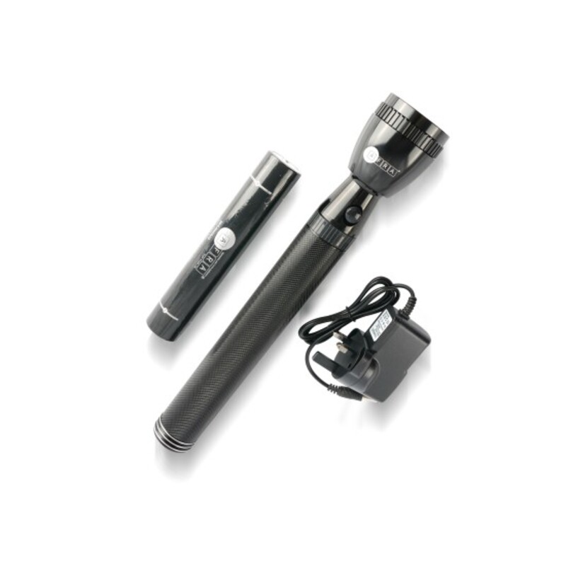 AFRA Japan LED Flashlight, 3D Size Rechargeable Battery 3000MAH, Waterproof, Shock and Corrosion Resistant, Heavy-duty Design, With AC Adapter, 3 Years Warranty