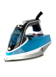AFRA Steam Iron, 2200 W, Ceramic Coat Soleplate, Heat Distribution, Fast Heat-Up, Double Safety, White/Grey/Blue, G-MARK, ESMA, ROHS, and CB Certified, AF-2200IRBL, with 2 years Warranty