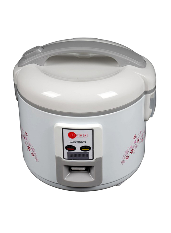 AFRA Rice Cooker, 1.5 Litre, Inner Pot, Aluminium Heating Plate, Quick & Efficient, Fully Sealable, Preserves Flavors & Nutrients, G-mark, ESMA, ROHS, And CB Certified, AF-1550DRWT, 2 Years Warranty