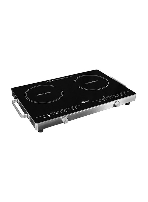 AFRA Infrared Cooktop (Double), 3000W, LED Display, Child Lock, Crystal Plate, Stainless Steel Body, 4 digital LED display, G-Mark, ESMA, RoHS, And CB Certified, AF-3000ICBK, 2 Years Warranty.