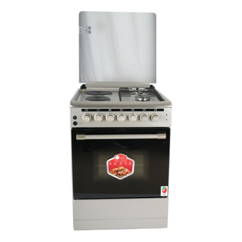 AFRA Japan Free Standing Cooking Range, 60x60, Gas and Electric Burners, Stainless Steel, Compact, Adjustable Legs, Temperature Control, Mechanical Timer, G-Mark, ESMA, RoHS, CB, 2 years warranty.