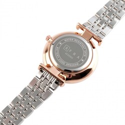 AFRA Luna Lady’s Watch, Rose Gold And Silver Metal Alloy Case, Mop Dial, Rose Gold And Silver Bracelet Strap With Latch, Water Resistant 30m