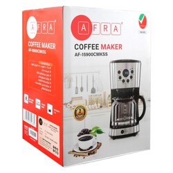 AFRA Coffee Maker, 1.5L Capacity, 900W, Anti-Drip, Removable Filter, Automatic Shut off, Stainless Steel Finish, G-Mark, ESMA, RoHS, CB, AF-15900CMKSS, 2 years warranty