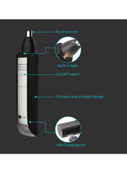 AFRA Nose Trimmer, Stainless Steel Head, Ergonomic, Portable, Rechargeable, Compact Design, Easy to Operate, USB Cable Charging, AF-0045NSBK, 2-Year Warranty