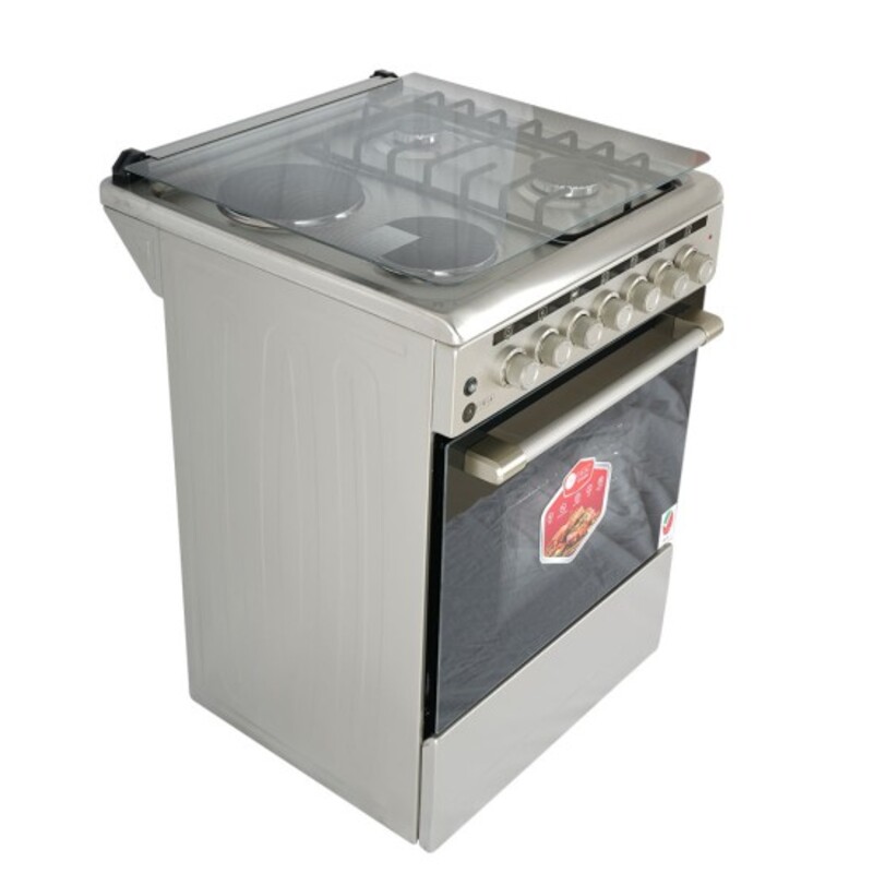 AFRA Japan Free Standing Cooking Range, 60x60, Gas and Electric Burners, Stainless Steel, Compact, Adjustable Legs, Temperature Control, Mechanical Timer, G-Mark, ESMA, RoHS, CB, 2 years warranty.