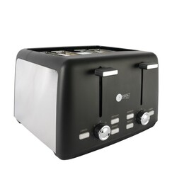 AFRA Japan Electric Breakfast Toaster, 700W, 4 Slots, Removable Crumb Tray, Matte Black Finish, Browning, Reheat, Defrost, G-Mark, ESMA, RoHS, CB, 2 years warranty