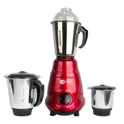 AFRA Heavy-Duty Mixer Grinder, 3 in 1, Red Gloss Finish, Stainless Steel Jars & Blades, Total Jar Capacity 2900ml, 550W, 18000 RPM Motor, ESMA, RoHS, and CB Certified, AF-5500BLRD, 2 Years Warranty