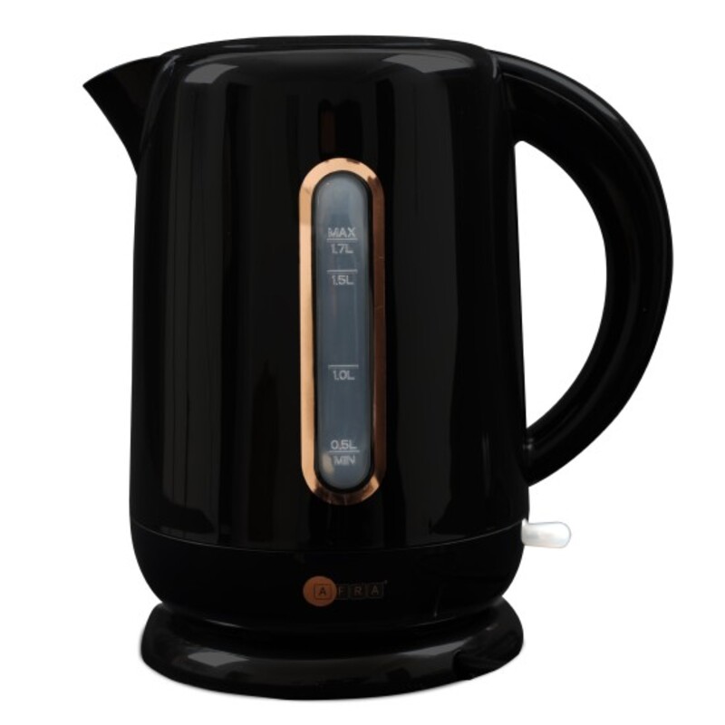 AFRA Japan Electric Kettle, 1.7L Capacity, 2200W, Dry Boil Protection, Strix Control, Automatic Shut-off, Overheat Protection, Black, G-Mark, ESMA, RoHS, CB, 2 years warranty