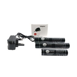 AFRA Japan LED Flashlight Set, 5W, 3 in 1 Combo, Rechargeable Battery 1500MAH, Waterproof, Shock and Corrosion Resistant, Heavy-duty Design, With AC Adapter, 3 Years Warranty