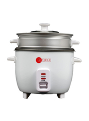 AFRA Rice Cooker, 1.0 Litre Capacity, Non-stick Inner Pot, Glass Lid, Aluminium Heating Plate, Keep-warm Function, G-mark, ESMA, ROHS, And CB Certified, AF-1040RCWT, 2 Years Warranty