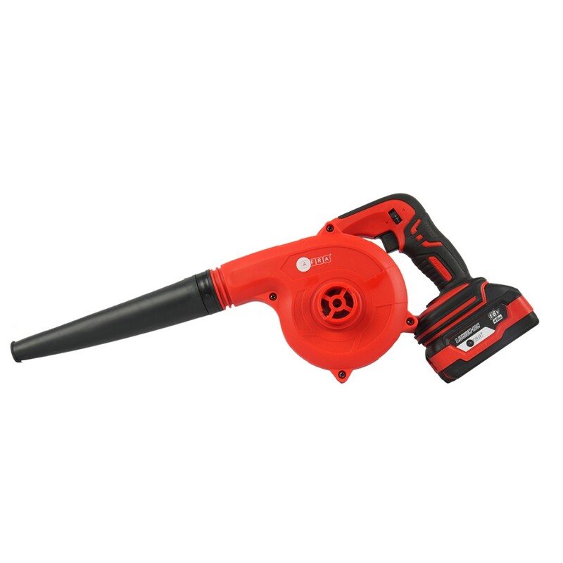 AFRA CORDLESS PORTABLE BLOWER 18V, 4.0Ah Battery, 11000-19000r/min, 2.6mcube/min Blowing Rate, Brushless Motor, Soft Leather Grip, Dual Function, Model AFT-18PB-CDRD,1 Year Warranty