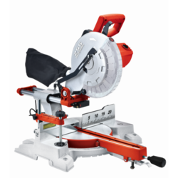 AFRA Sliding Miter Saw 255MM 2200W, Multi-Material Cutting, Pull Rod Structure, Full Copper Wire, External Carbon Brush Design, Model AFT-22-255MSRD, 1-Year Warranty